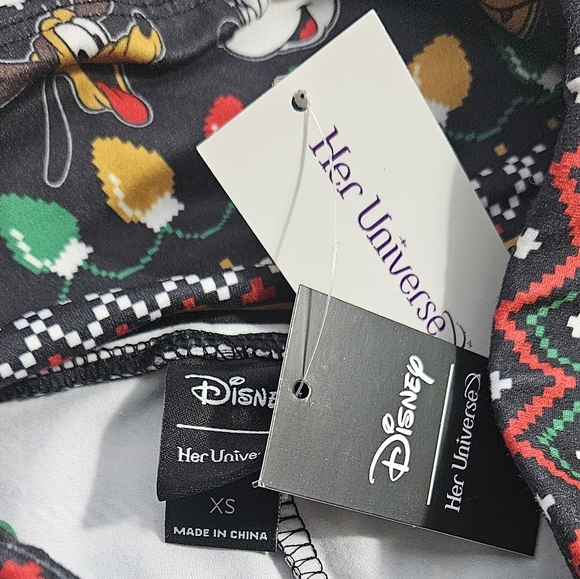 Disney Holiday Mickey Mouse & Friends Fair Isle Leggings - Picture 4 of 4